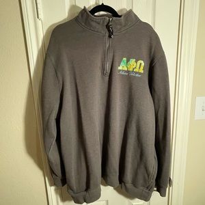 Alpha Phi Omega APO Alumni Volunteer Embroidered Quarter Zip Sweatshirt